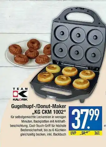 Marktkauf Team Kalorik Gugelhupf- Oder Donut-maker „kg Ckm 1002” Angebot