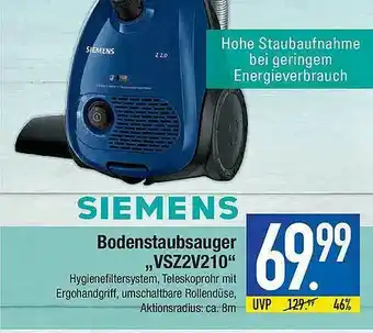 Marktkauf Siemens Bodenstaubsauger Vsz2v210 Angebot