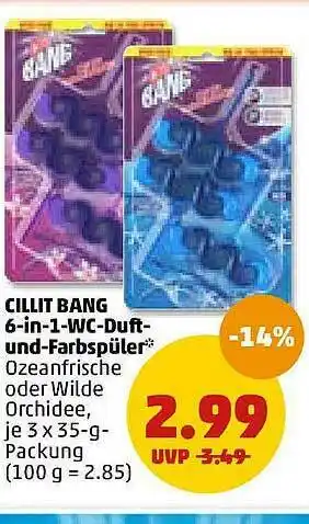 PENNY Cillit Bang 6-in1-wc-duft-und-farbspüler Angebot