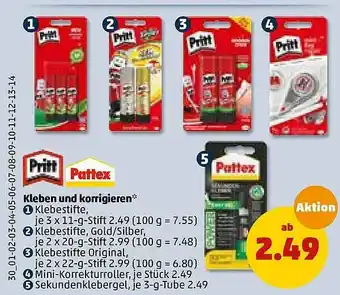 PENNY Kleben Und Korrigieren Pritt Pattex Angebot