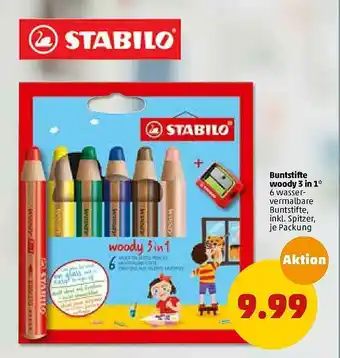 PENNY Buntstifte Woody 3 In 1 Stabilo Angebot