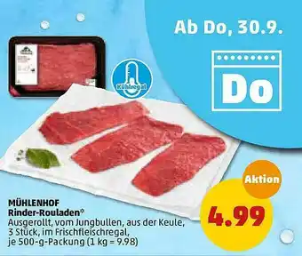 PENNY Mühlenhof Rinder-rouladen Angebot