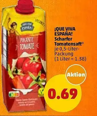 PENNY ¡que Viva España! Scharfer Tomatensaft Angebot