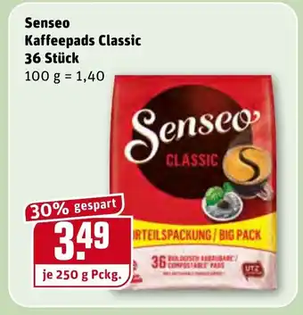 REWE Senseo Kaffeepads Classic 36 Stück 250g Angebot