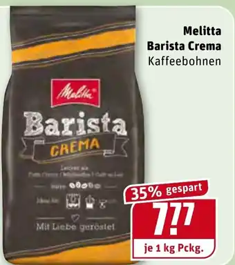 REWE Melitta Barista Crema 1kg Angebot