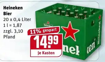 REWE Heineken Bier  20x0,4L Angebot