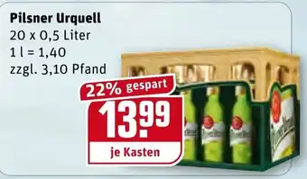 REWE Pilsner Urquell 20 x 0,5 L Angebot