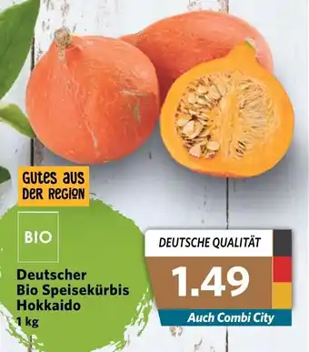 Combi Deutscher Bio Speisekürbis Hokkaido 1kg Angebot