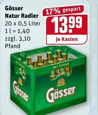 REWE Gösser Natur Radler 20x0,5L Angebot