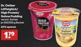 Handelshof Dr. Oetker Löffelglück/ High Protein/ Sahne Pudding 400/500 g Becher Angebot