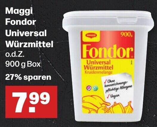 Maggi Fondor Universal Würzmittel 900 g Box Angebot bei Handelshof