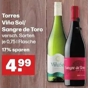 Handelshof Torres Viña Sol/ Sangre de Toro 0,75 L Flasche Angebot