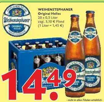 Getränke Fleischmann Weihenstephaner Original Helles 20x0,5L Angebot