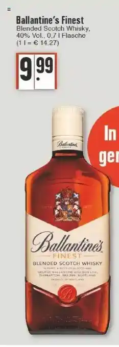 Edeka Ballantine's Finest 0,7L Angebot