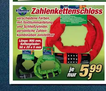 Posten Börse Filmer Zahlenkettenschloss Angebot