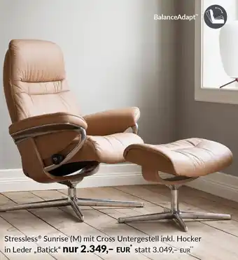 Zurbrüggen Stressless Sunrise (M) mit Cross Untergestell inkl. Hocker Angebot