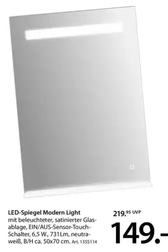 Zurbrüggen LED-Spiegel Modern Light Angebot