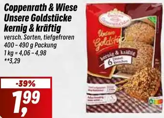 Simmel Coppenrath & Wiese Unsere Goldstücke kernig & kräftig 400-490 g Packung Angebot