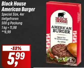 Simmel Block House American Burger 500 g Packung Angebot