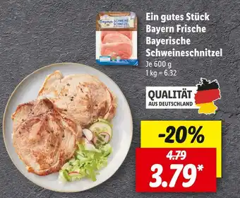 Lidl Bayern frische bayerische schweineschnitzel Angebot