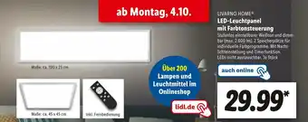 Lidl Livarno home led-leuchtpanel mit farbtonsteuerung Angebot