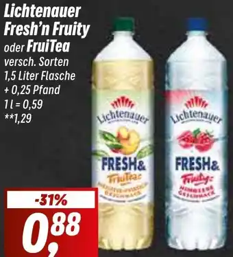 Simmel Lichtenauer Fresh'n Fruity oder FruiTea 1,5 Liter Flasche Angebot