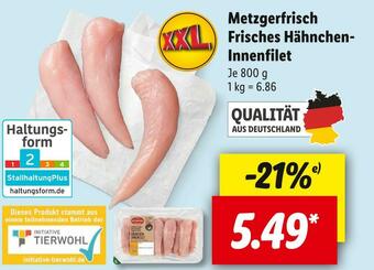 Lidl Metzgerfrisch frisches hähnchen-innenfilet Angebot