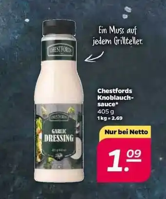 NETTO Chestfords Knoblauchsauce 405g Angebot