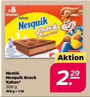 NETTO Nestlé Nesquik Snack Kakao 208g Angebot