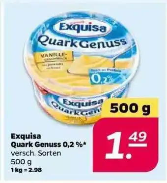 NETTO Exquisa Quark Genuss 0,2%, 500g Angebot