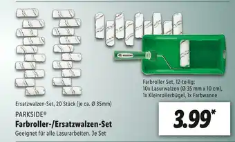 Lidl Parkside farbroller-/ersatzwalzen-set Angebot