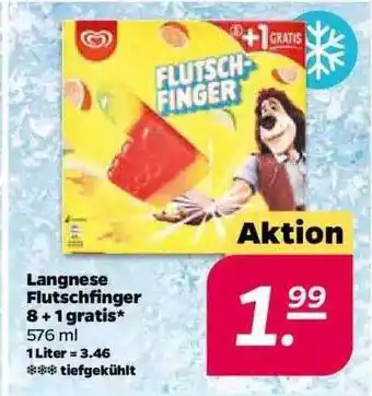 NETTO Langnese Flutschfinger 8+1 Gratis , 576ml Angebot