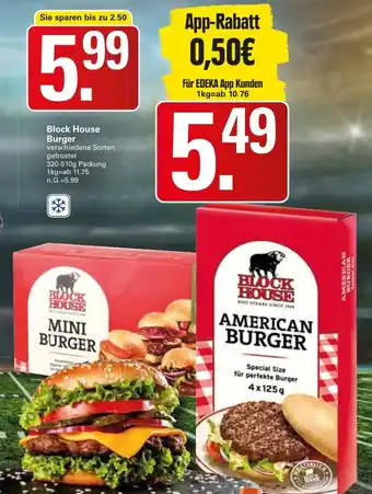 WEZ Block House Burger 320-510g Packung Angebot