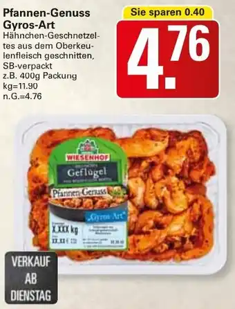 WEZ Pfannen-Genuss Gyros-Art 400 g Packung Angebot