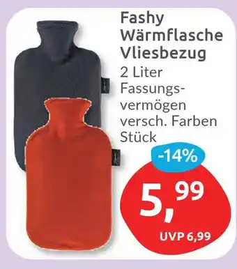 Budni Fashy Wärmflasche Vliesbezug 2 Liter Angebot