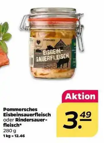 NETTO Pommersches Eisbeinsauerfleisch Oder Rindersauerfleisch 280g Angebot