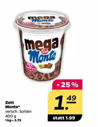 NETTO Zott Monte 400g Angebot