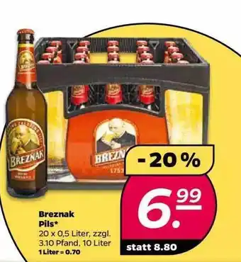 NETTO Breznak Pils 20x0,5L Angebot