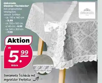 NETTO Dekorado Glasklar Tischdecke Angebot