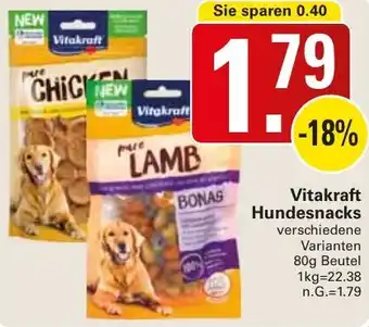 WEZ Vitakraft Hundesnacks 80 g Beutel Angebot