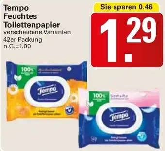 WEZ Tempo Feuchtes Toilettenpapier 42er Packung Angebot