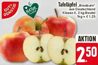 Edeka Gut & Günstig Tafeläpfel Braeburn 2 kg Beutel Angebot