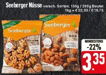 Edeka Seeberger Nüsse 150g/200g Beutel Angebot