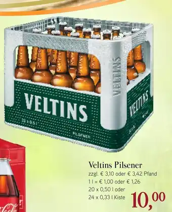 Dornseifer Veltins Pilsener 20x0,5L / 24x0,33L Angebot