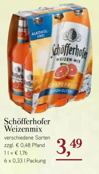 Dornseifer Schöfferhofer Weizen Mix 6x0,33L Angebot