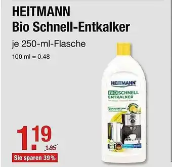 V Markt Heitmann Bio Schnell Entkalker 250ml Angebot