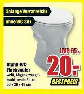 B1 Discount Baumarkt Stand-wc-flachspüler Angebot