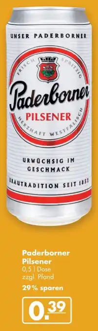 Handelshof Paderborner Pilsener 500ml Angebot