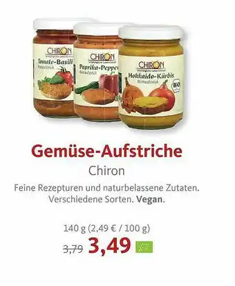 VollCorner Biomarkt Gemüse-aufstriche Chiron Angebot