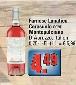 alldrink Farnese Lunatico Cerasuolo Oder Montepulciano Angebot